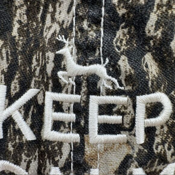 Keep Calm and Hunt On Green Camo Cap Adjustable Hat H3 Headwear Deer Embroidered - Picture 3 of 7
